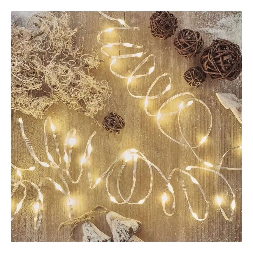 LED Ulkokäyttöön tarkoitettu joulukoristevalosarja 120xLED/17m IP44 lämmin valkoinen