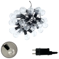 LED-ulkokäyttöinen koristevaloketju 20xLED/0,075W/230V 5,8 m IP44 musta
