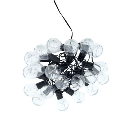 LED-ulkokäyttöinen koristevaloketju 20xLED/0,075W/230V 5,8 m IP44 musta