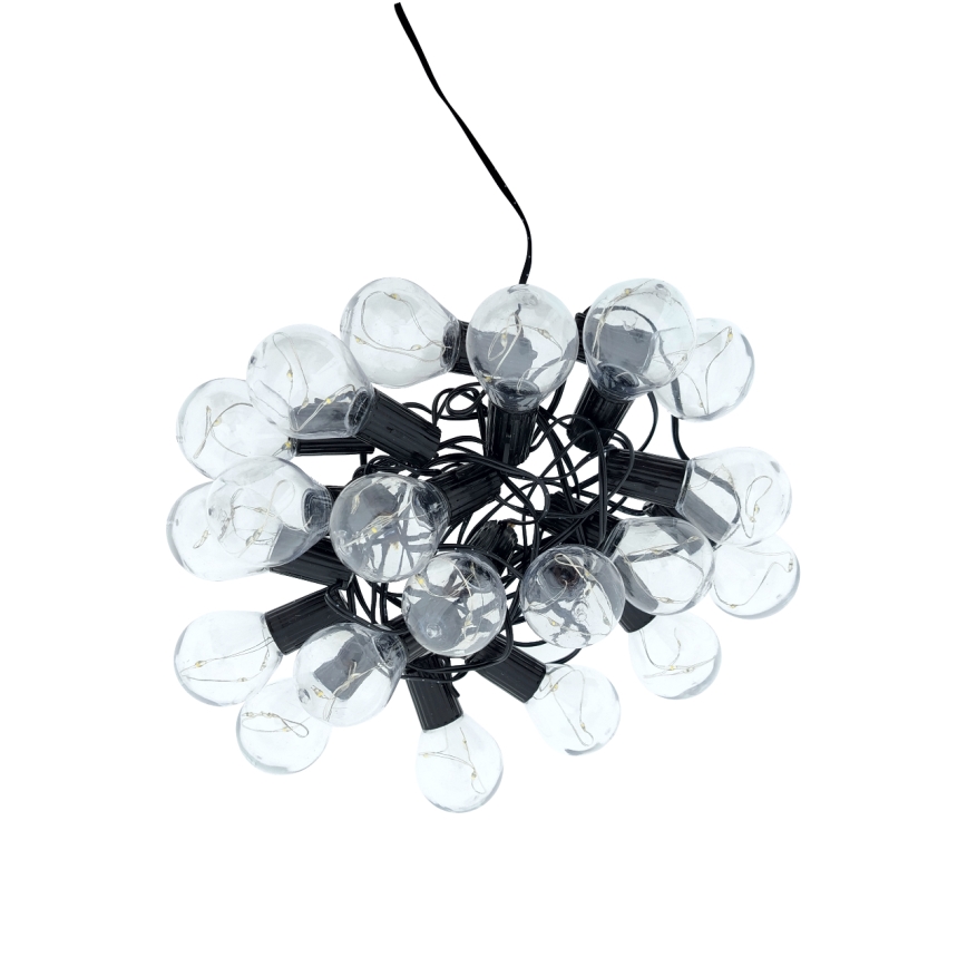LED-ulkokäyttöinen koristevaloketju 20xLED/0,075W/230V 5,8 m IP44 musta