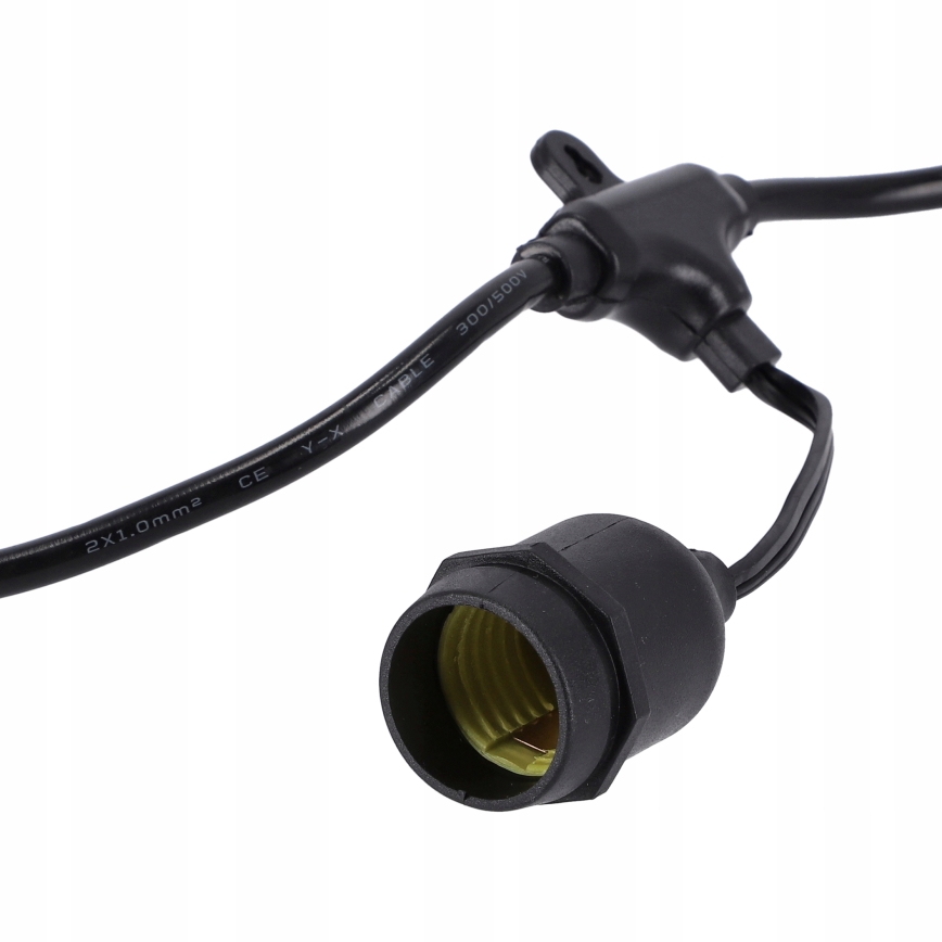 LED-ulkokäyttöinen koristevalosarja 20xE27/1W/230V 20,94 m IP44 musta