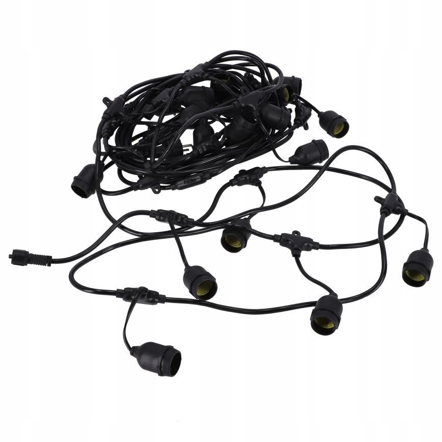 LED-ulkokäyttöinen koristevalosarja 20xE27/1W/230V 20,94 m IP44 musta