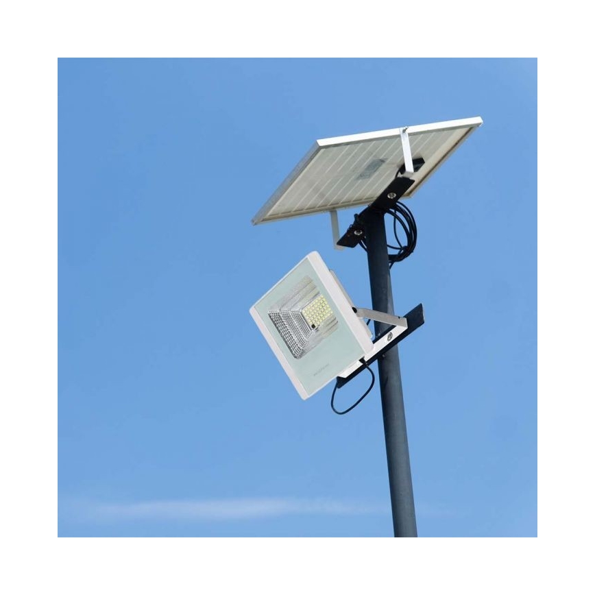 LED Ulkovalaisin aurinkokennolla LED/12W/3,2V IP65 6400K 20000 mAh + kaukosäädin