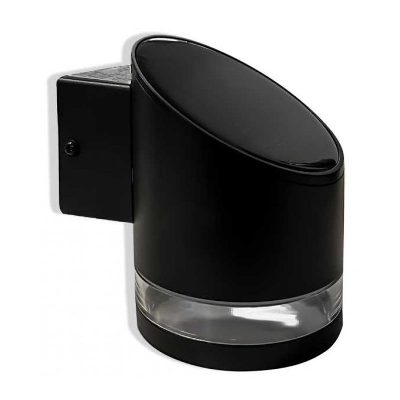LED Ulkokäyttöön tarkoitettu aurinkokennoseinävalaisin LED/1W/3,7V 3000K IP54 1200 mAh musta