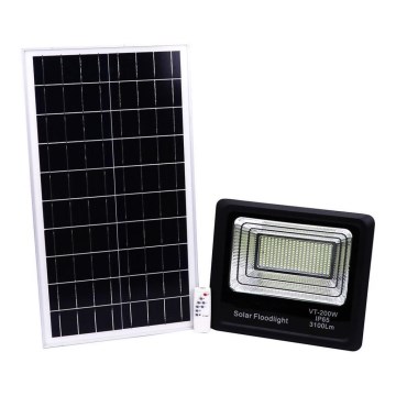 LED Ulkokäyttöön tarkoitettu aurinkokennovalo LED/40W/10V IP65 6000K 20000 mAh + kaukosäädin