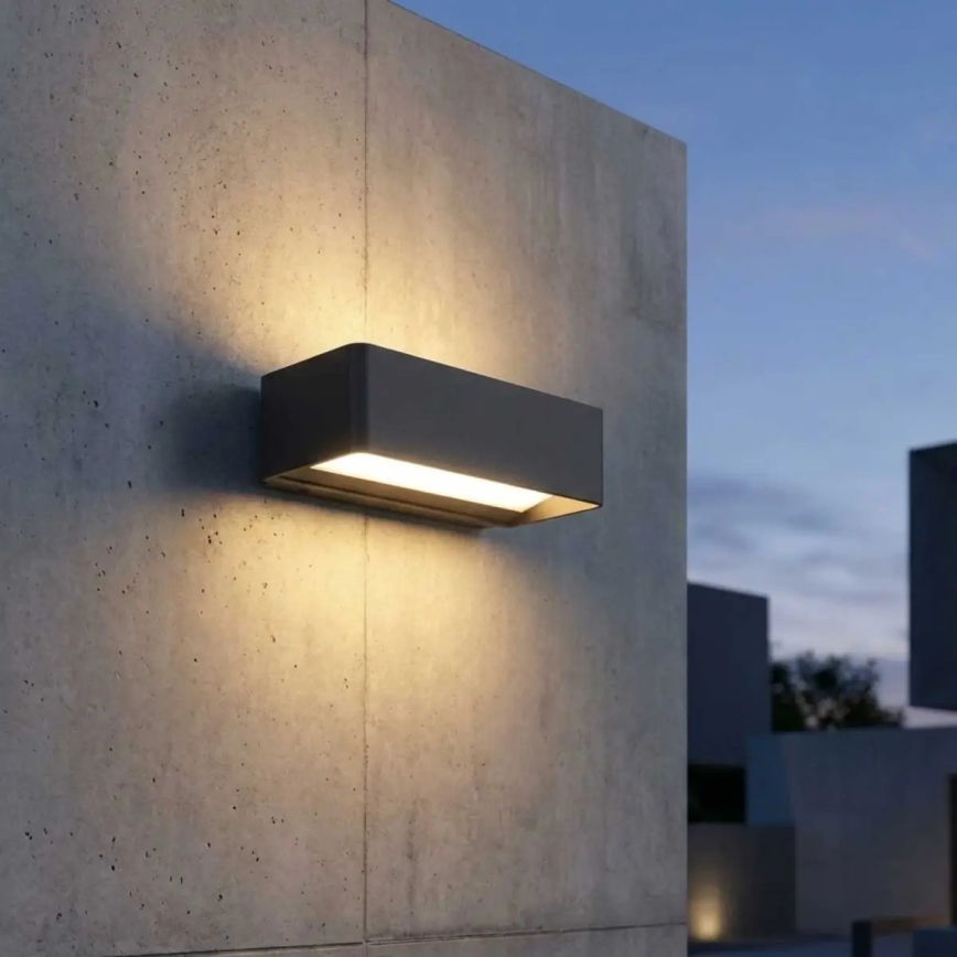 LED-ulkokäyttöön tarkoitettu seinävalaisin, 13 W, 230 V, IP65, musta