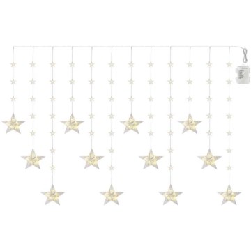 LED-ulkoketju 120xLED 3xAA 1,7 m IP44 lämmin valkoinen