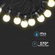 LED-ulkoketju STRING 10m 20xLED/0,5W/230V IP44 6000K