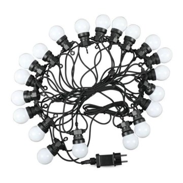 LED Ulkoketju STRING 10m 20xLED/0,5W/24/230V 3000K IP44