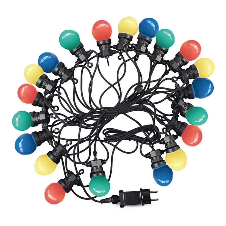 LED-ulkoketju STRING RGB 10m 20xLED/0,5W/230V IP44