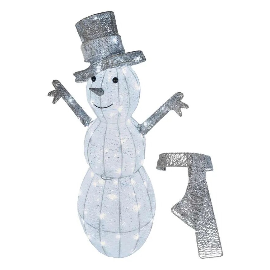 LED Ulkokäyttöön tarkoitettu joulukoriste 80xLED/3,6W/230V IP44 82 cm lumiukko