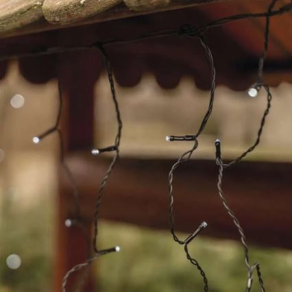 LED Ulkokäyttöön tarkoitettu joulukoristevalosarja 100xLED/2,5x0,9m IP44 kylmän valkoinen