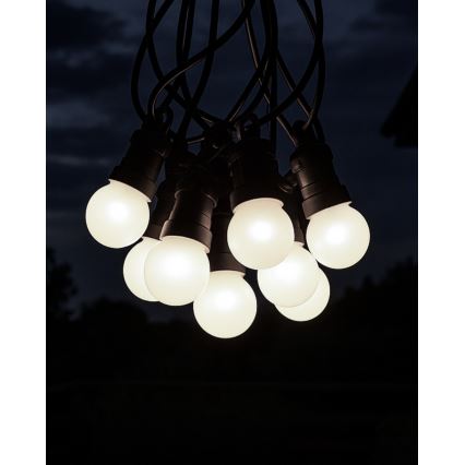 LED-ulkokoristevalosarja 10xLED/0,36W/230V 4,5 m IP44 musta