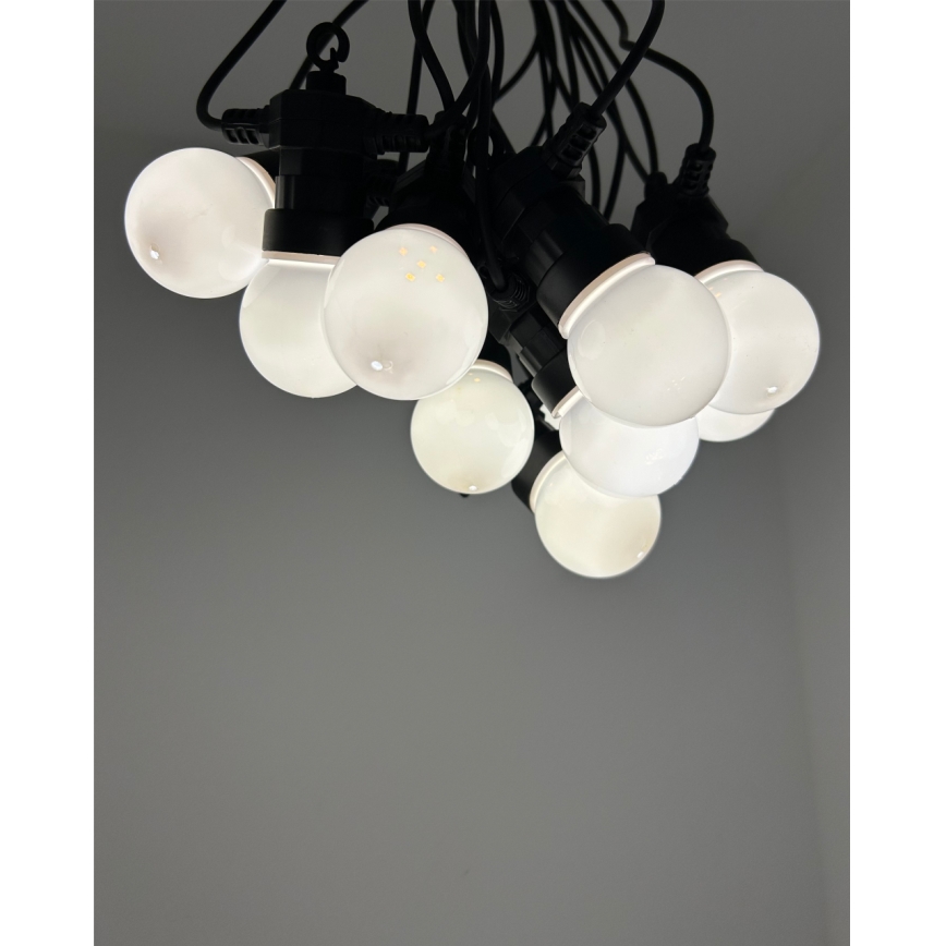 LED-ulkokoristevalosarja 10xLED/0,36W/230V 4,5 m IP44 musta