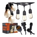 LED-ulkokoristevalosarja 15xE27/1W/230V 15,94 m IP44 musta
