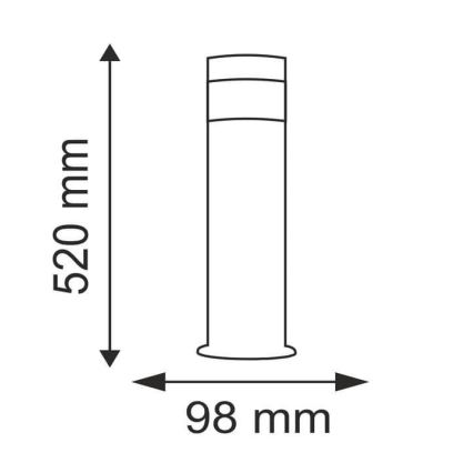 LED-ulkolamppu COLLUM 1xLED/3,6W/230V IP44 52 cm