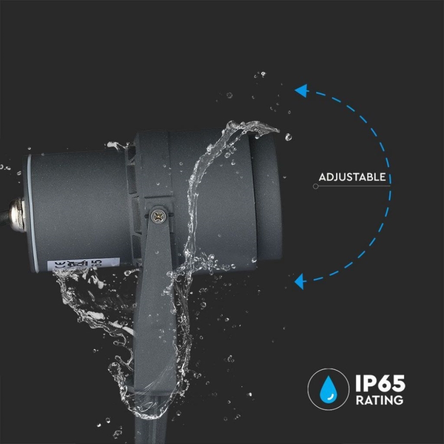 LED-ulkolamppu LED/12W/100-240V IP65 3000K harmaa