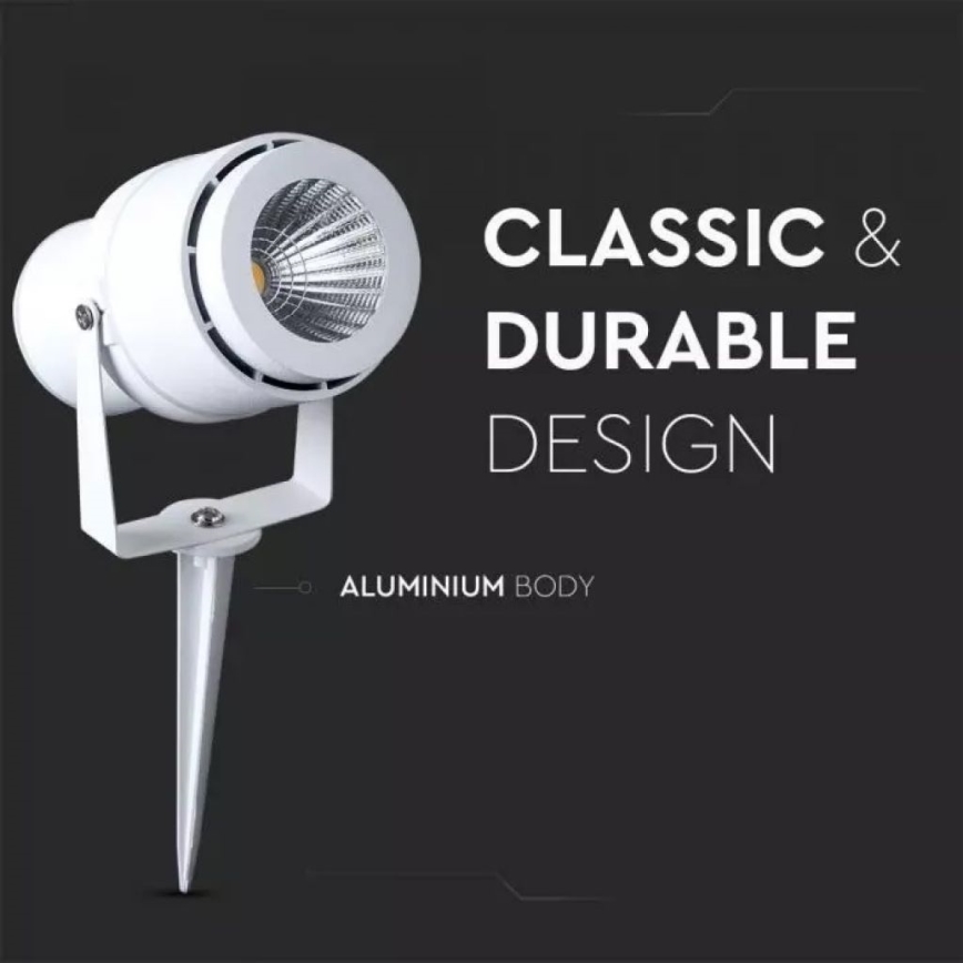 LED-ulkolamppu LED/12W/100-240V IP65 valkoinen - vihreä valo