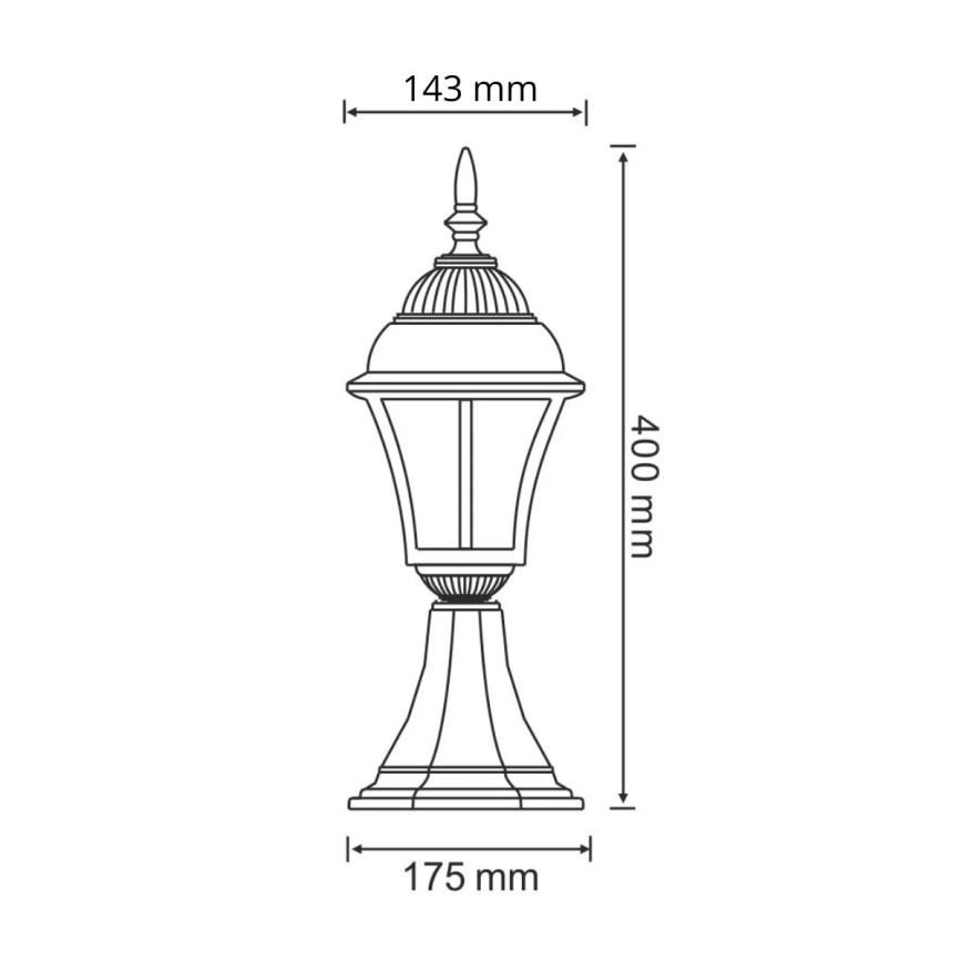 LED-ulkolamppu PARIS 2 1xE27/4,9W/230V