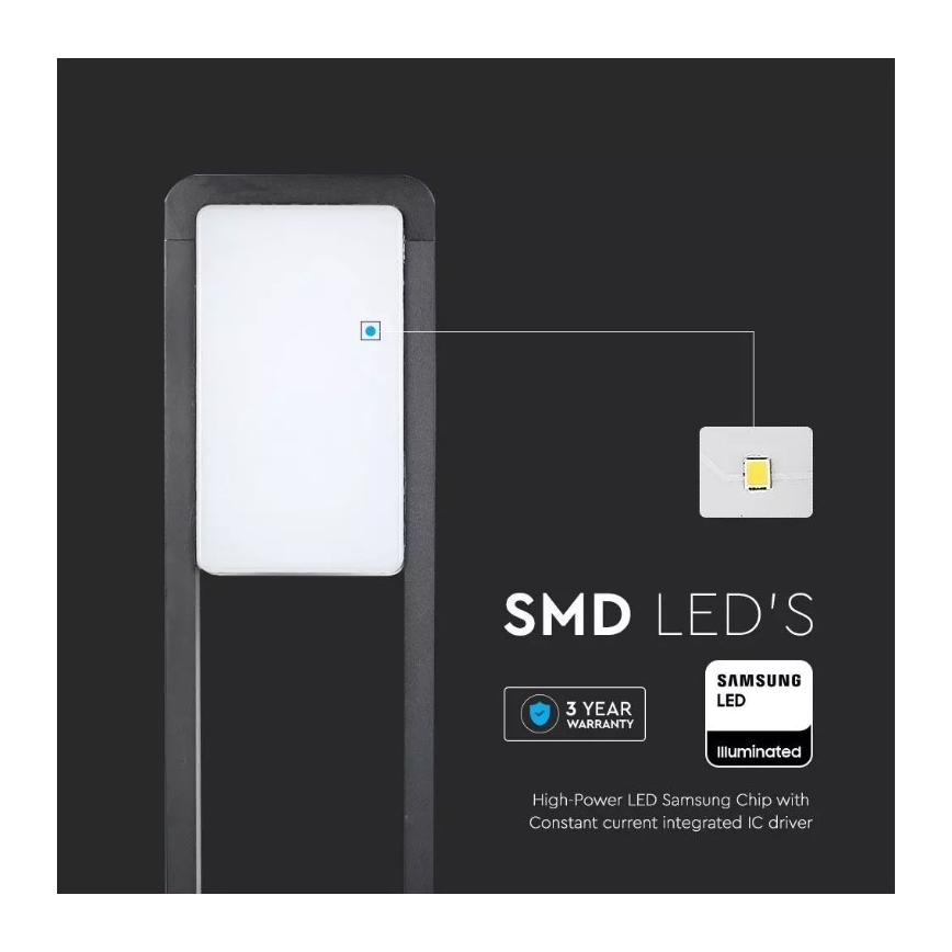 LED-ulkolamppu SAMSUNG CHIP LED/10W/230V 3000K IP65 musta