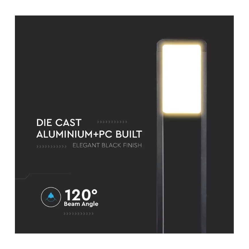 LED-ulkolamppu SAMSUNG CHIP LED/10W/230V 3000K IP65 musta