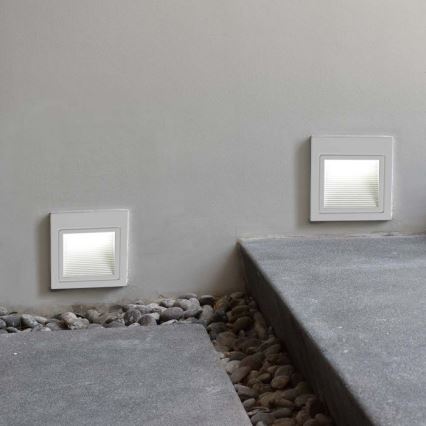 LED Ulkovalaisin portaisiin LED/5W/230V 3000K IP65 valkoinen