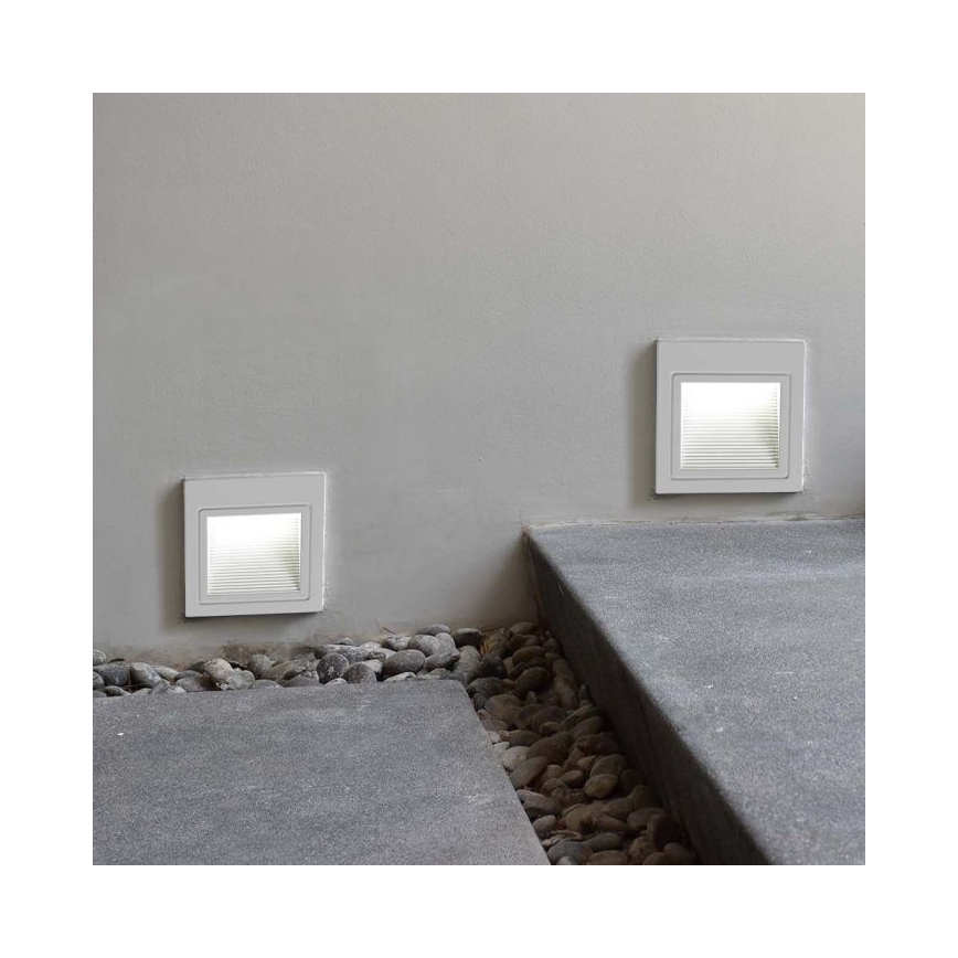 LED Ulkovalaisin portaisiin LED/5W/230V 3000K IP65 valkoinen