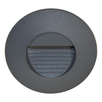 LED-ulkoportaiden valaisin UGRA LED/2W/230V 4000K IP54 antrasiitti