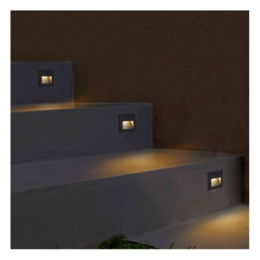 LED-ulkoportaikkovalaisimet Q7 LED/3W/230V IP44