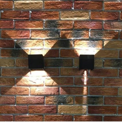 LED Ulkoseinävalaisin 2xLED/3W/230V IP54 musta