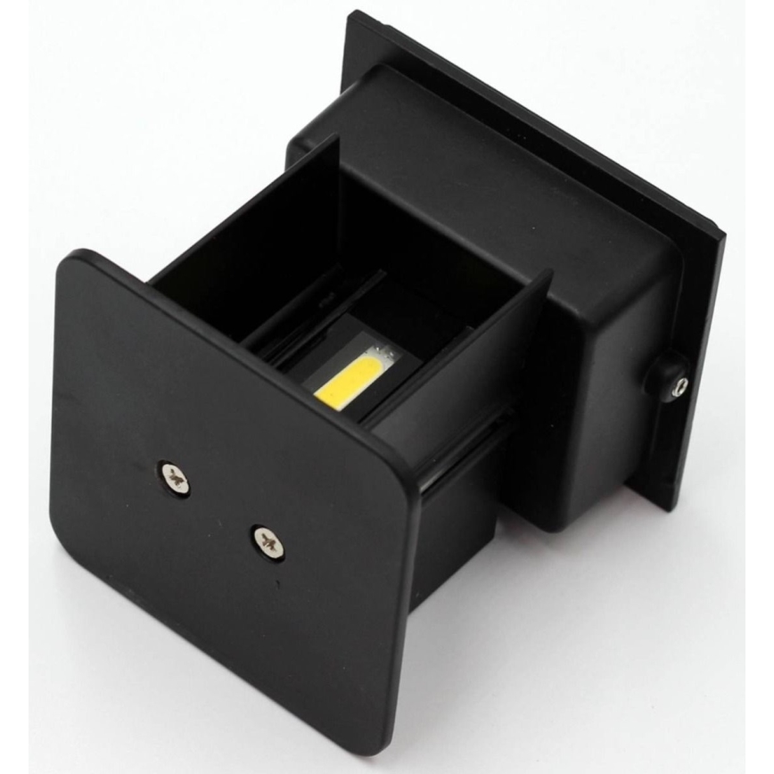 LED Ulkoseinävalaisin 2xLED/3W/230V IP54 musta