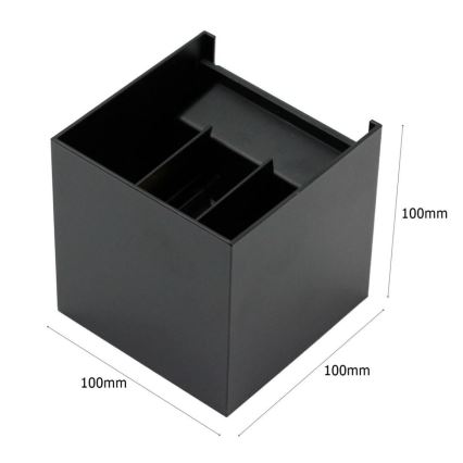 LED Ulkoseinävalaisin 2xLED/3W/230V IP54 musta