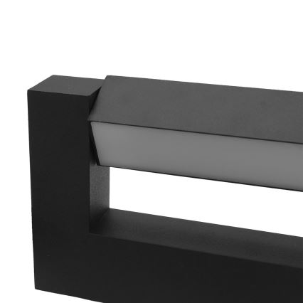 LED Joustava ulkoseinävalaisin 2xLED/4W/230V IP54 30 cm musta