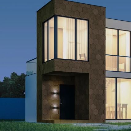 LED-ulkoseinävalaisin 6xLED / 6W / 230V IP54 3000K musta