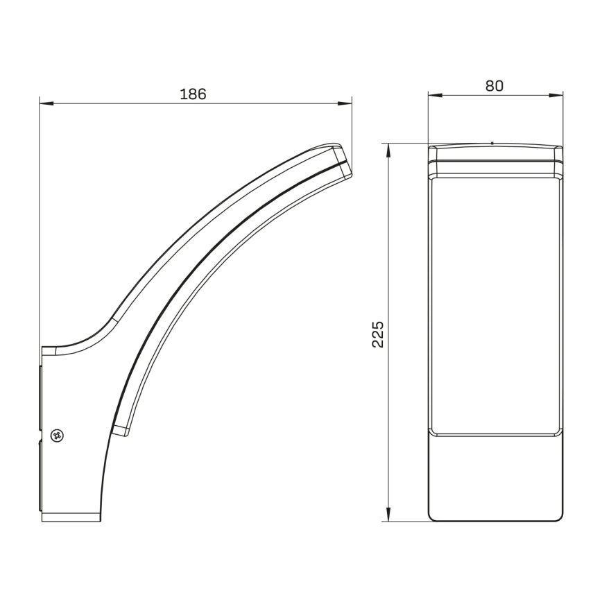 LED-ulkoseinävalaisin AMY LED/12W/230V IP44 musta