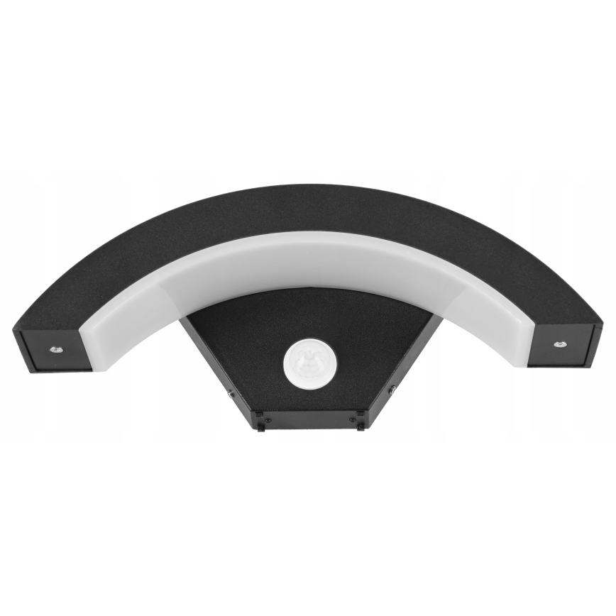 LED-ulkoseinävalaisin liiketunnistimella LED/10W/230V IP54 musta
