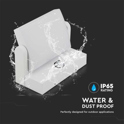 LED ulkoseinävalaisin anturilla LED/17W/230V 3000K IP65 valkoinen