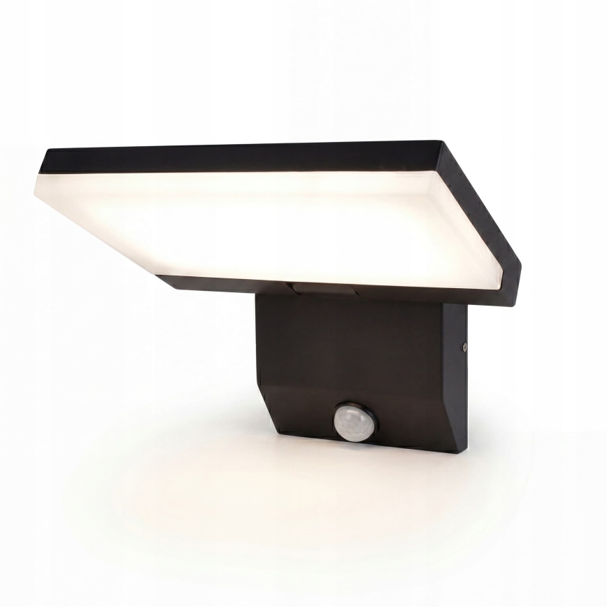LED-ulkoseinävalaisin liiketunnistimella LED/18W/230V IP44 musta