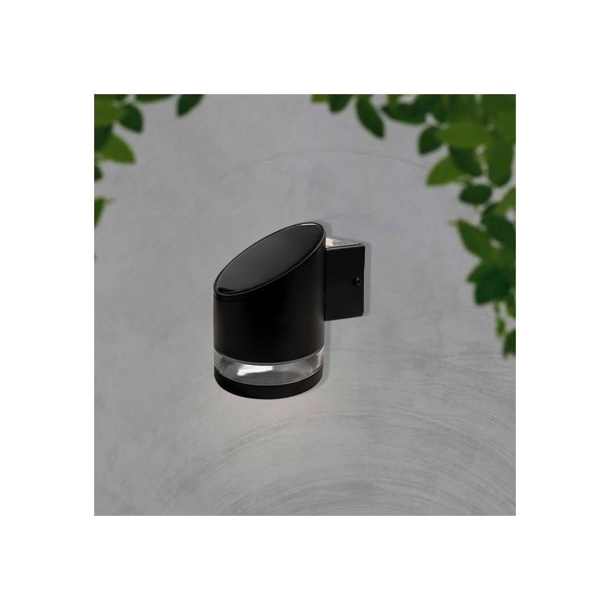 LED Ulkokäyttöön tarkoitettu aurinkokennoseinävalaisin LED/1W/3,7V 3000K IP54 1200 mAh musta