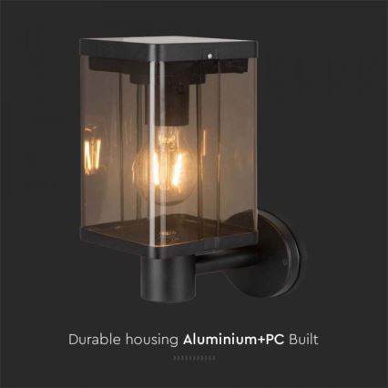 LED Ulkokäyttöön tarkoitettu aurinkokennoseinävalaisin anturilla LED/2,5W/3,7V 3000K IP54 2000 mAh