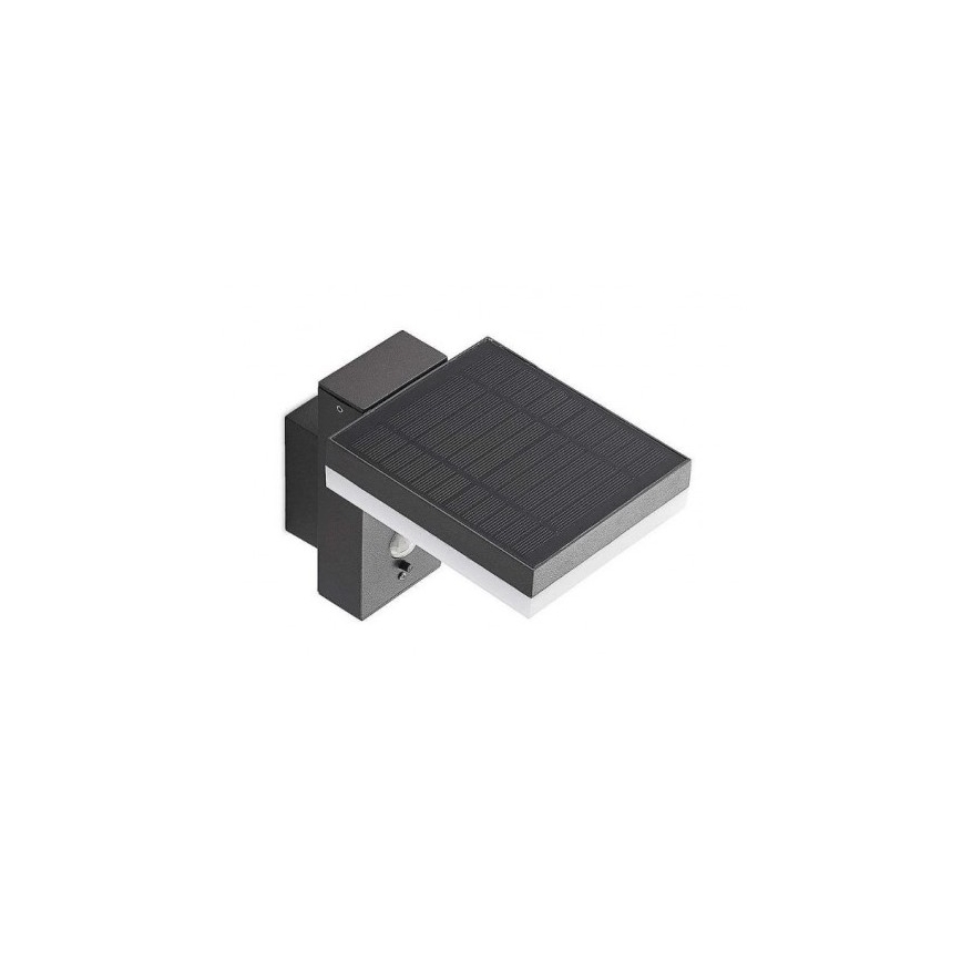 LED Ulkokäyttöön tarkoitettu aurinkokennoseinävalaisin sensorilla LED/5,5W/3,7V 3000K IP54 2200 mAh