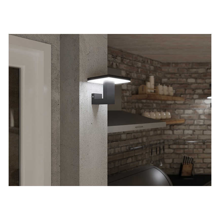 LED-ulkoseinävalaisin BARI LED/10W/230V 4000K IP54 antrasiitti