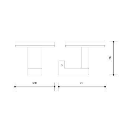 LED-ulkoseinävalaisin BARI LED/10W/230V 4000K IP54 antrasiitti