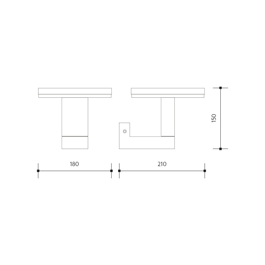 LED-ulkoseinävalaisin BARI LED/10W/230V 4000K IP54 antrasiitti