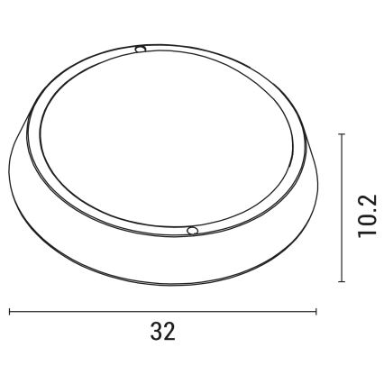 LED-ulkoseinävalaisin BULKHEAD LED/30W/230V 4000K IP54 musta