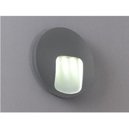 LED-ulkoseinävalaisin DACU LED/3W/230V IP54 harmaa