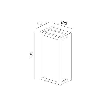 LED ulkoseinävalaisin ENTERA LED/10W/230V 4000K IP54