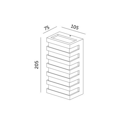 LED ulkoseinävalaisin ENTERA P LED/10W/230V 4000K IP54