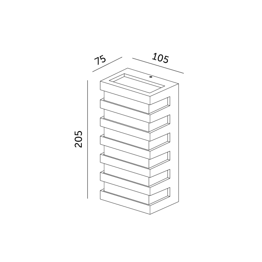 LED ulkoseinävalaisin ENTERA P LED/10W/230V 4000K IP54