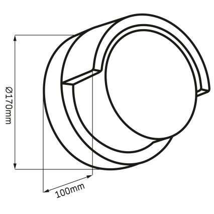 LED-ulkoseinävalaisin ESSEN LED/10W/230V IP44 musta